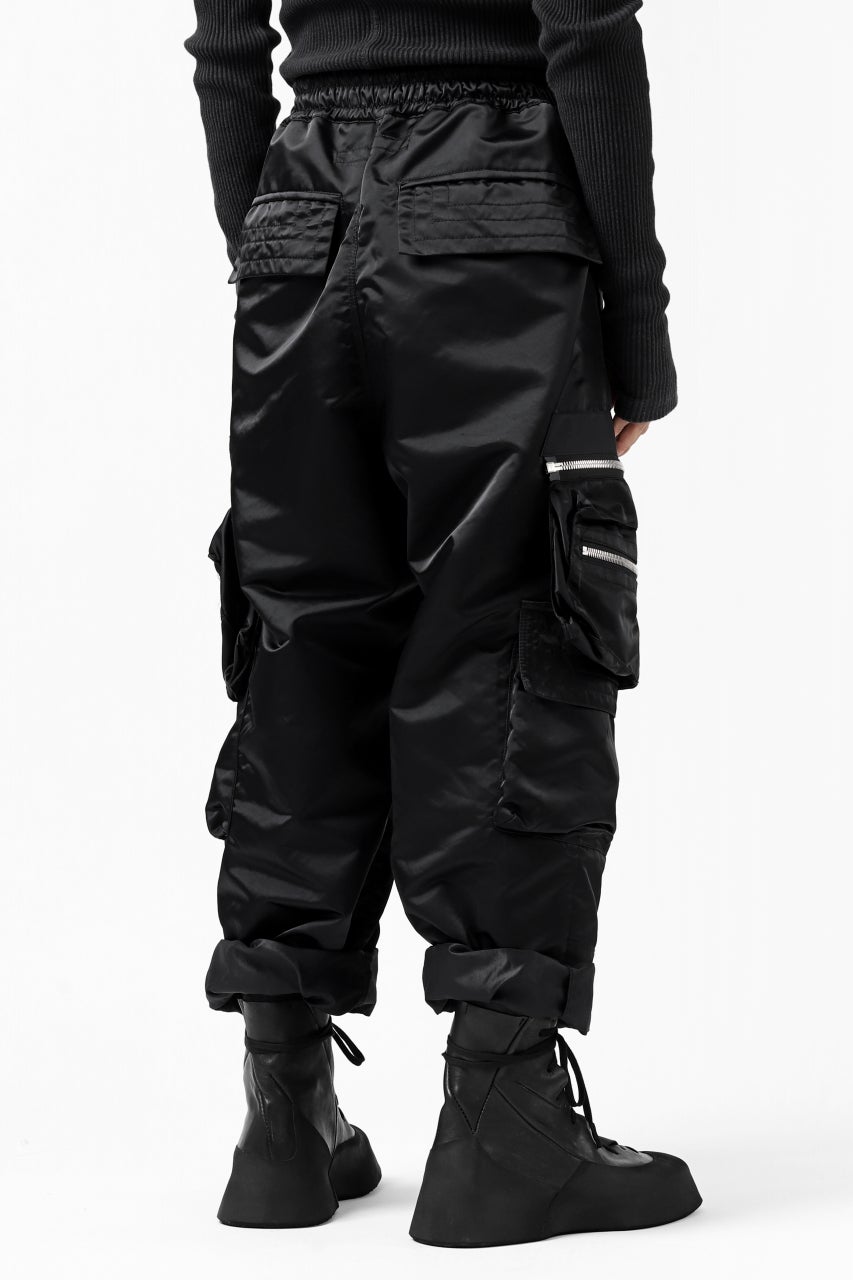 画像をギャラリービューアに読み込む, A.F ARTEFACT -SEPARATION- ZIP CARGO PANTS / LUXURY NYLON (BLACK)