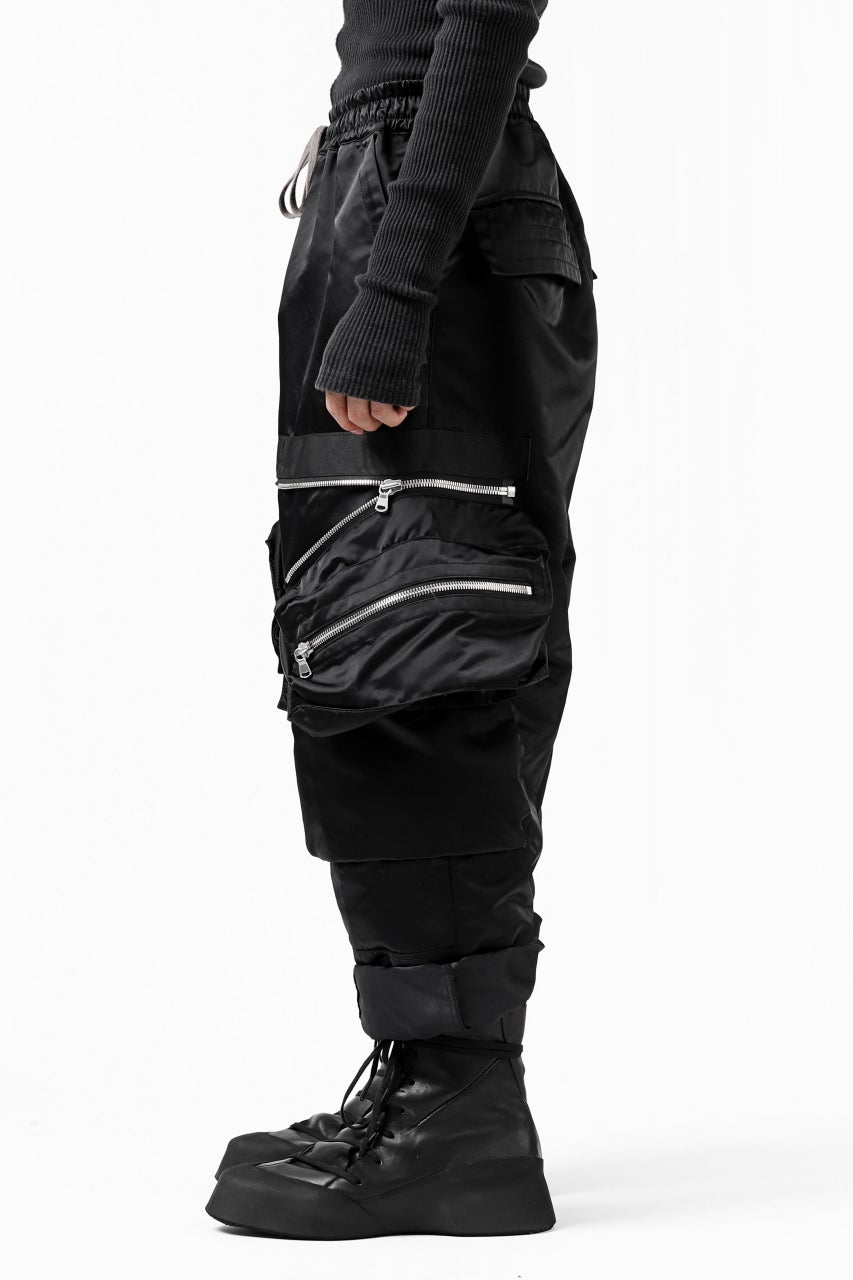画像をギャラリービューアに読み込む, A.F ARTEFACT -SEPARATION- ZIP CARGO PANTS / LUXURY NYLON (BLACK)
