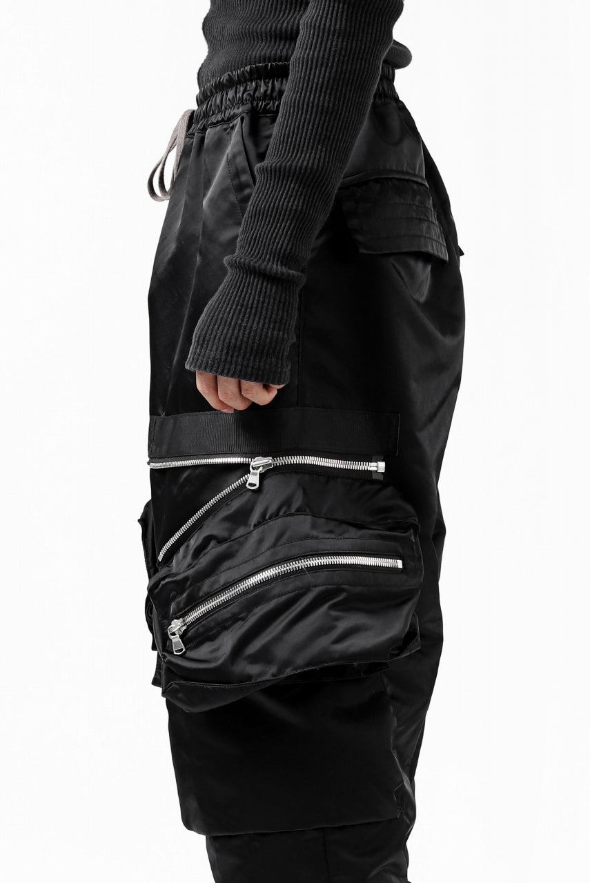 画像をギャラリービューアに読み込む, A.F ARTEFACT -SEPARATION- ZIP CARGO PANTS / LUXURY NYLON (BLACK)