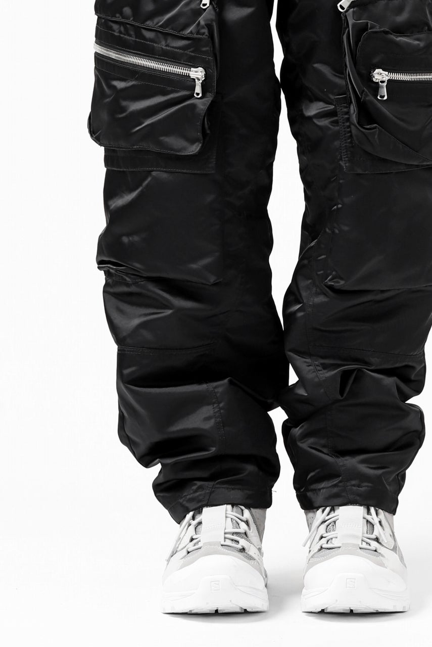 画像をギャラリービューアに読み込む, A.F ARTEFACT -SEPARATION- ZIP CARGO PANTS / LUXURY NYLON (BLACK)