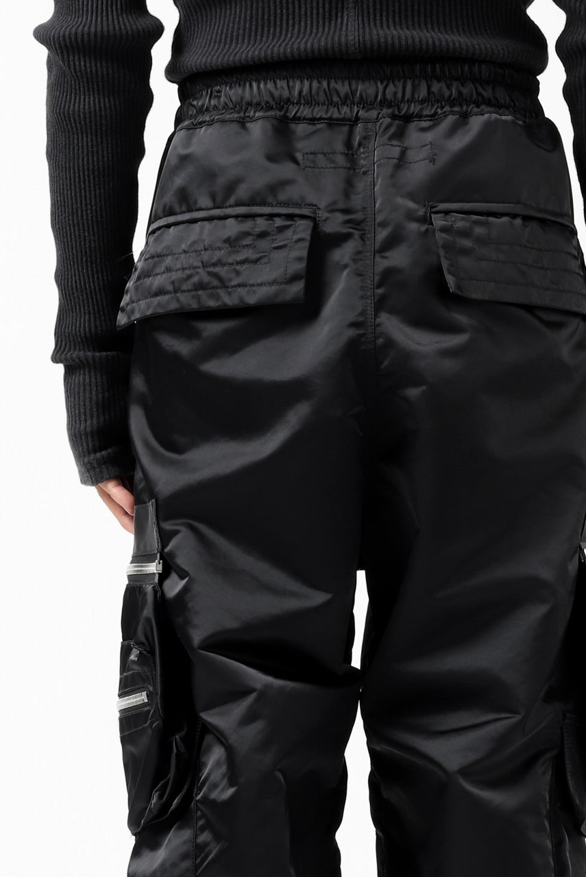 画像をギャラリービューアに読み込む, A.F ARTEFACT -SEPARATION- ZIP CARGO PANTS / LUXURY NYLON (BLACK)