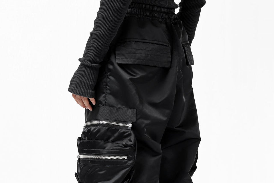 画像をギャラリービューアに読み込む, A.F ARTEFACT -SEPARATION- ZIP CARGO PANTS / LUXURY NYLON (BLACK)
