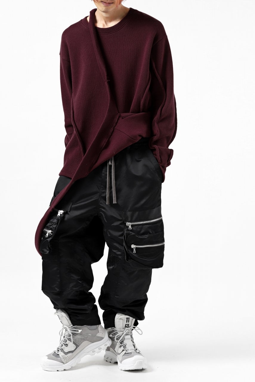 画像をギャラリービューアに読み込む, A.F ARTEFACT -SEPARATION- ZIP CARGO PANTS / LUXURY NYLON (BLACK)