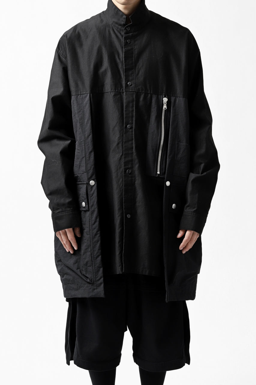 画像をギャラリービューアに読み込む, A.F ARTEFACT "TACTIC" COMBINED SHIRT COAT (BLACK)