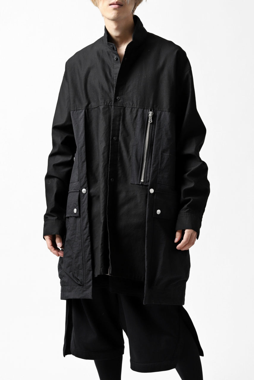画像をギャラリービューアに読み込む, A.F ARTEFACT "TACTIC" COMBINED SHIRT COAT (BLACK)