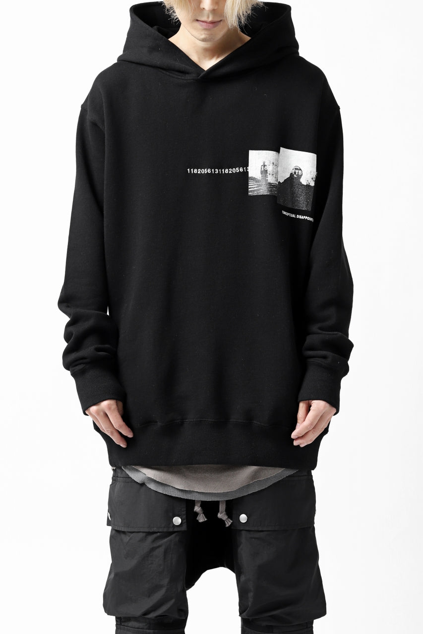 画像をギャラリービューアに読み込む, A.F ARTEFACT "CHEST" SWEATER HOODIE (BLACK)