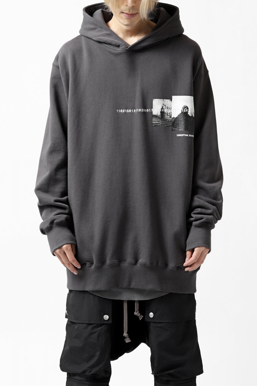 画像をギャラリービューアに読み込む, A.F ARTEFACT "CHEST" SWEATER HOODIE (GREY)