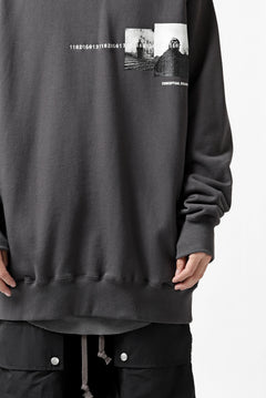 画像をギャラリービューアに読み込む, A.F ARTEFACT "CHEST" SWEATER HOODIE (GREY)