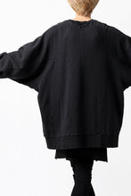 画像をギャラリービューアに読み込む, A.F ARTEFACT "FRAYED" DAMAGE LOOSEY SWEATER TOPS (BLACK)