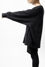 画像をギャラリービューアに読み込む, A.F ARTEFACT "FRAYED" DAMAGE LOOSEY SWEATER TOPS (BLACK)