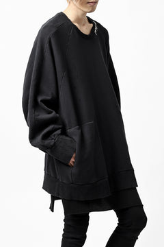 画像をギャラリービューアに読み込む, A.F ARTEFACT "FRAYED" DAMAGE LOOSEY SWEATER TOPS (BLACK)