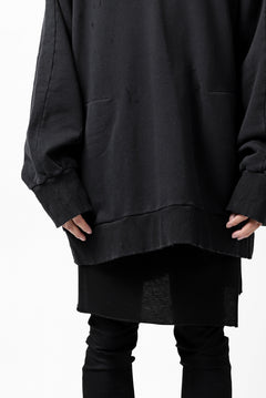 画像をギャラリービューアに読み込む, A.F ARTEFACT "FRAYED" DAMAGE LOOSEY SWEATER TOPS (BLACK)