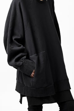 画像をギャラリービューアに読み込む, A.F ARTEFACT "FRAYED" DAMAGE LOOSEY SWEATER TOPS (BLACK)