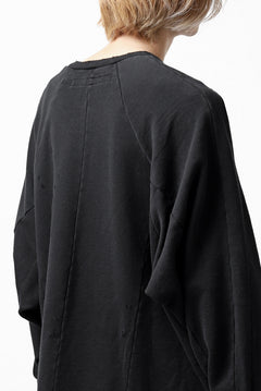 画像をギャラリービューアに読み込む, A.F ARTEFACT "FRAYED" DAMAGE LOOSEY SWEATER TOPS (BLACK)