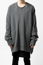 画像をギャラリービューアに読み込む, A.F ARTEFACT "FRAYED" DAMAGE LOOSEY SWEATER TOPS (GREY)