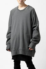 画像をギャラリービューアに読み込む, A.F ARTEFACT "FRAYED" DAMAGE LOOSEY SWEATER TOPS (GREY)