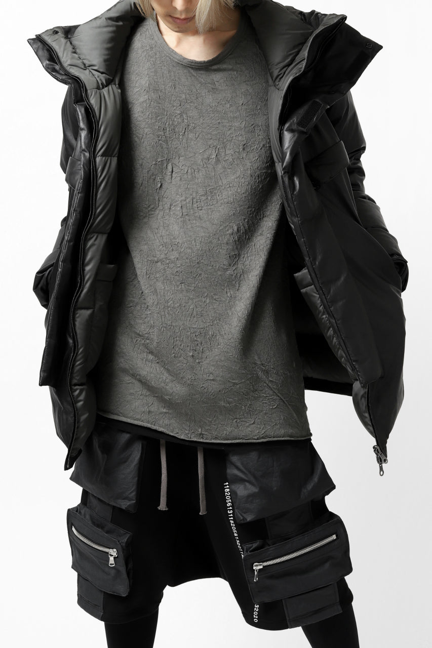 Load image into Gallery viewer, ISAMU KATAYAMA BACKLASH xx NANGA REVERSIBLE MOUNTAIN BELAY COAT / KANGAROO + NYLON x POLISH WHITE GOOSE (BLACK x GREY)