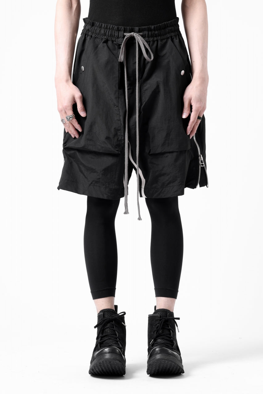 画像をギャラリービューアに読み込む, A.F ARTEFACT -INLINE- SIDE FASTNER SHORTS (BLACK)