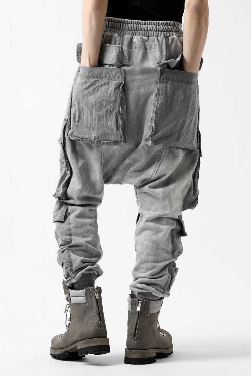 画像をギャラリービューアに読み込む, A.F ARTEFACT -SOLDIER- DUST DYED SARROUEL CARGO PANTS (GREY)