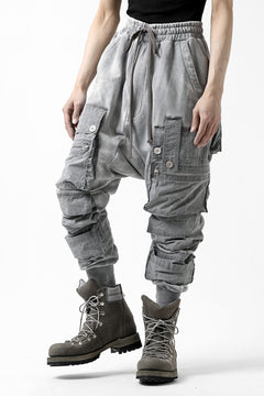 画像をギャラリービューアに読み込む, A.F ARTEFACT -SOLDIER- DUST DYED SARROUEL CARGO PANTS (GREY)