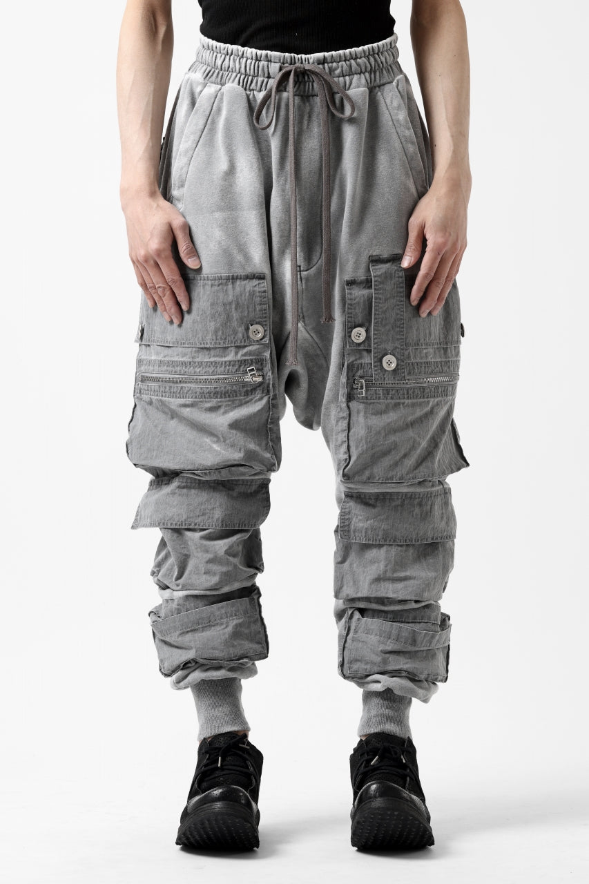 画像をギャラリービューアに読み込む, A.F ARTEFACT -SOLDIER- DUST DYED SARROUEL CARGO PANTS (GREY)