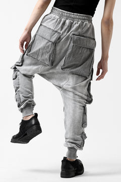 画像をギャラリービューアに読み込む, A.F ARTEFACT -SOLDIER- DUST DYED SARROUEL CARGO PANTS (GREY)