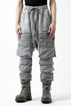 画像をギャラリービューアに読み込む, A.F ARTEFACT -SOLDIER- DUST DYED SARROUEL CARGO PANTS (GREY)