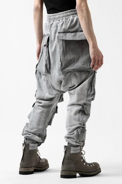 画像をギャラリービューアに読み込む, A.F ARTEFACT -SOLDIER- DUST DYED SARROUEL CARGO PANTS (GREY)