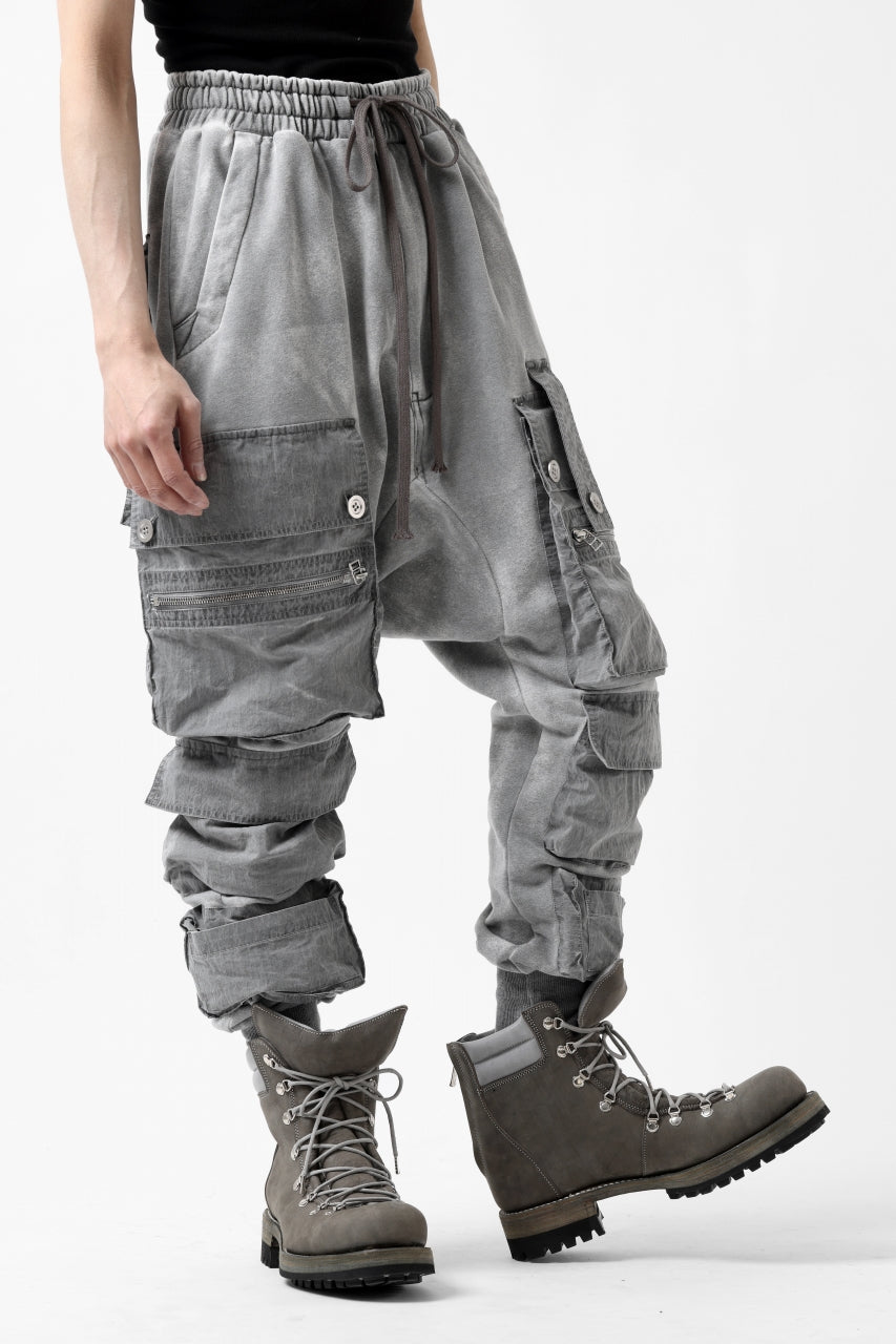 画像をギャラリービューアに読み込む, A.F ARTEFACT -SOLDIER- DUST DYED SARROUEL CARGO PANTS (GREY)