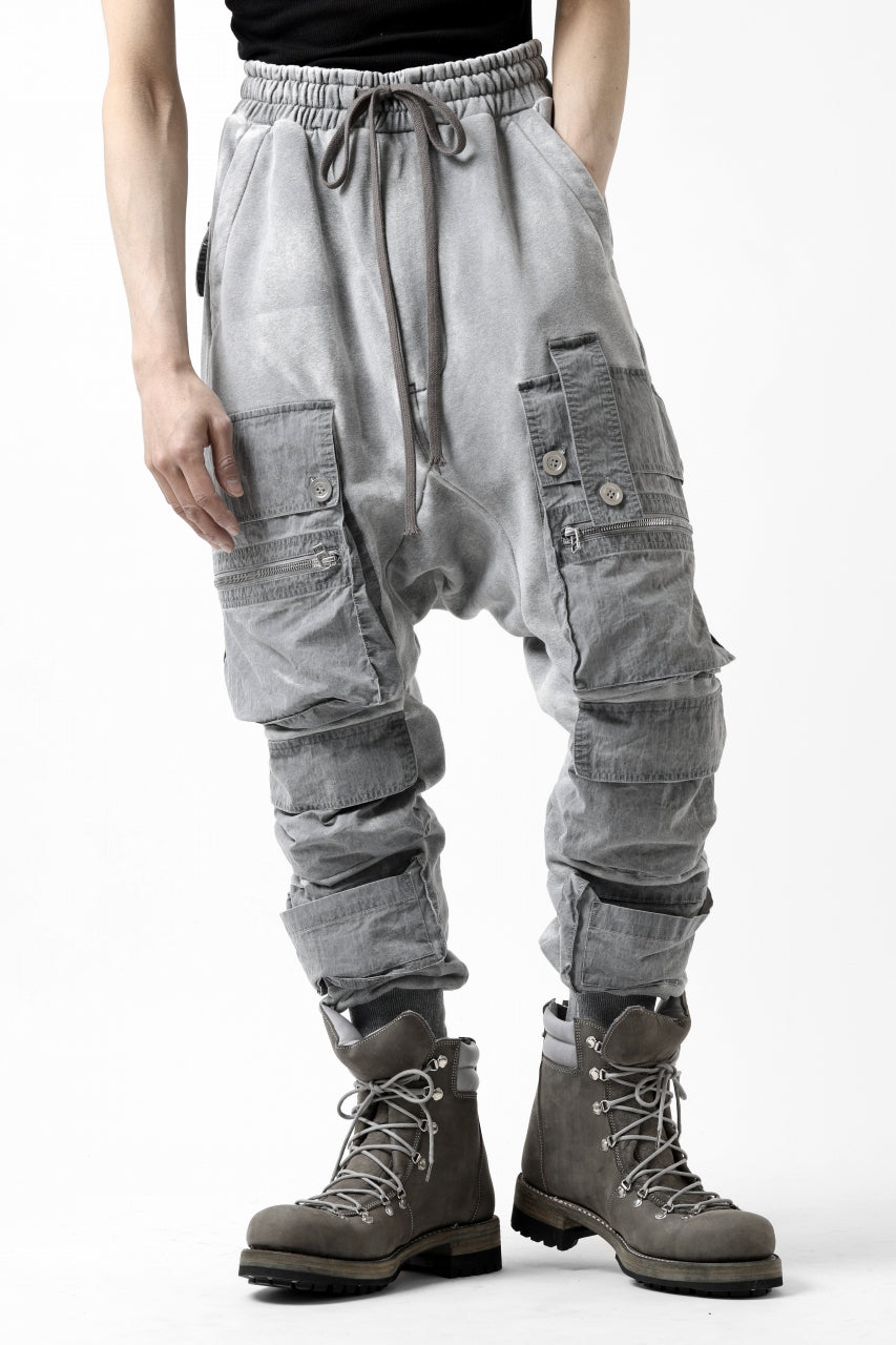 画像をギャラリービューアに読み込む, A.F ARTEFACT -SOLDIER- DUST DYED SARROUEL CARGO PANTS (GREY)
