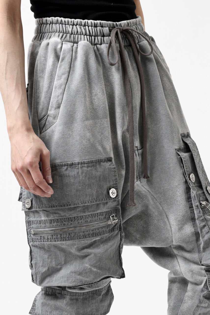 画像をギャラリービューアに読み込む, A.F ARTEFACT -SOLDIER- DUST DYED SARROUEL CARGO PANTS (GREY)