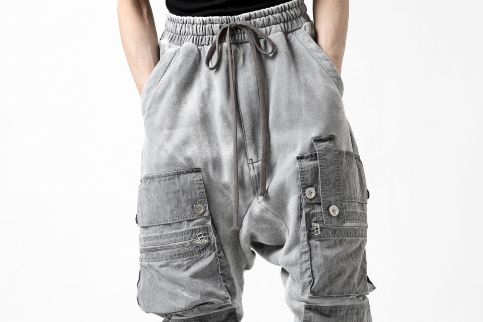 画像をギャラリービューアに読み込む, A.F ARTEFACT -SOLDIER- DUST DYED SARROUEL CARGO PANTS (GREY)