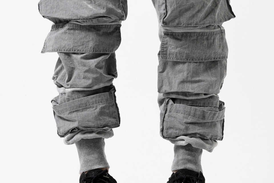 画像をギャラリービューアに読み込む, A.F ARTEFACT -SOLDIER- DUST DYED SARROUEL CARGO PANTS (GREY)