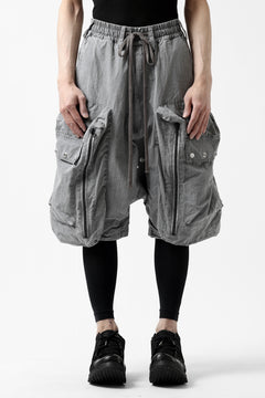 画像をギャラリービューアに読み込む, A.F ARTEFACT -BUSH- DUST DYED SARROUEL CARGO SHORTS (GREY)