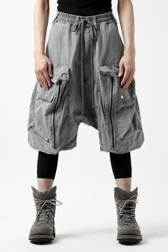 画像をギャラリービューアに読み込む, A.F ARTEFACT -BUSH- DUST DYED SARROUEL CARGO SHORTS (GREY)
