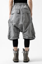 画像をギャラリービューアに読み込む, A.F ARTEFACT -BUSH- DUST DYED SARROUEL CARGO SHORTS (GREY)