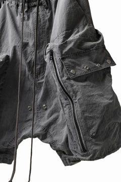 画像をギャラリービューアに読み込む, A.F ARTEFACT -BUSH- DUST DYED SARROUEL CARGO SHORTS (GREY)
