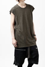 画像をギャラリービューアに読み込む, A.F ARTEFACT FRENCH SLEEVE TANK TOP / SLAB JERSEY (KHAKI)