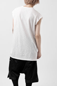 画像をギャラリービューアに読み込む, A.F ARTEFACT FRENCH SLEEVE TANK TOP / SLAB JERSEY (WHITE)