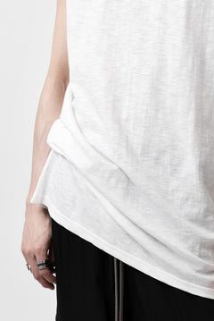 画像をギャラリービューアに読み込む, A.F ARTEFACT FRENCH SLEEVE TANK TOP / SLAB JERSEY (WHITE)