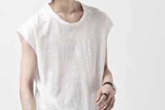 画像をギャラリービューアに読み込む, A.F ARTEFACT FRENCH SLEEVE TANK TOP / SLAB JERSEY (WHITE)
