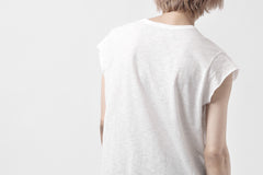 画像をギャラリービューアに読み込む, A.F ARTEFACT FRENCH SLEEVE TANK TOP / SLAB JERSEY (WHITE)