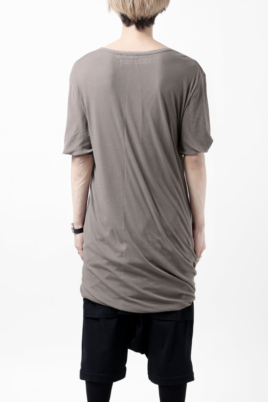 Load image into Gallery viewer, A.F ARTEFACT DRAP LAYERED TOPS / SUPIMA CO JERSEY (BROWN)