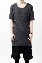 画像をギャラリービューアに読み込む, A.F ARTEFACT DOUBLELAYER  DRAPE T-SHIRT / SUPIMA C-JERSEY (D.GREY)