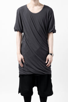 画像をギャラリービューアに読み込む, A.F ARTEFACT DOUBLELAYER  DRAPE T-SHIRT / SUPIMA C-JERSEY (D.GREY)