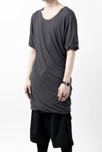 画像をギャラリービューアに読み込む, A.F ARTEFACT DOUBLELAYER  DRAPE T-SHIRT / SUPIMA C-JERSEY (D.GREY)