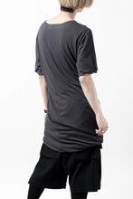 画像をギャラリービューアに読み込む, A.F ARTEFACT DOUBLELAYER  DRAPE T-SHIRT / SUPIMA C-JERSEY (D.GREY)