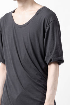 画像をギャラリービューアに読み込む, A.F ARTEFACT DOUBLELAYER  DRAPE T-SHIRT / SUPIMA C-JERSEY (D.GREY)