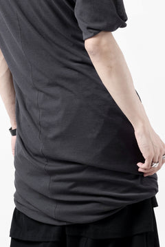 画像をギャラリービューアに読み込む, A.F ARTEFACT DOUBLELAYER  DRAPE T-SHIRT / SUPIMA C-JERSEY (D.GREY)