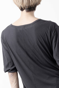 画像をギャラリービューアに読み込む, A.F ARTEFACT DOUBLELAYER  DRAPE T-SHIRT / SUPIMA C-JERSEY (D.GREY)